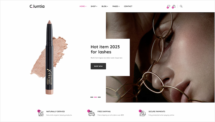 E-commerce Website Portfolio - Cluntia